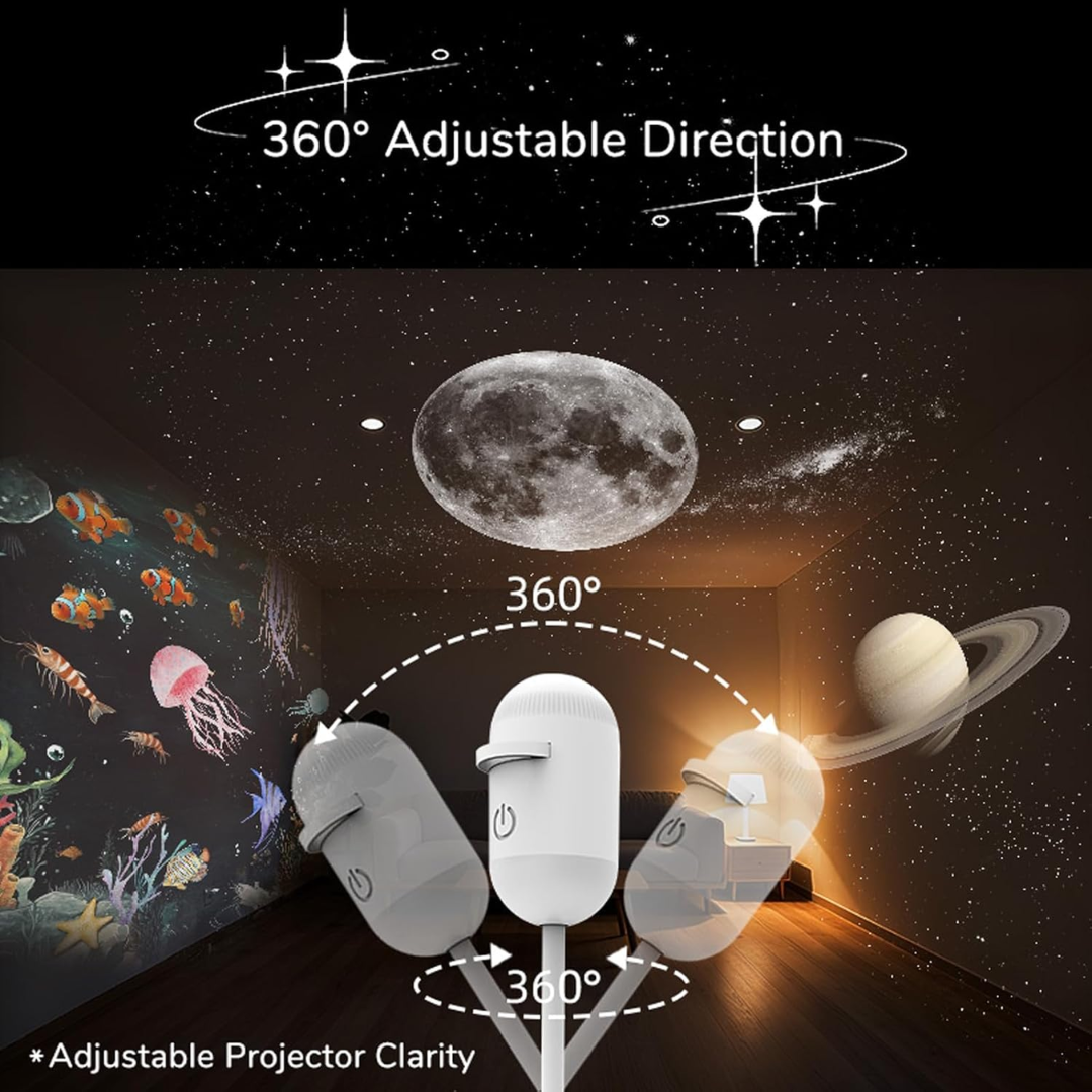 Evonix 2-in-1 Galaxy Projector